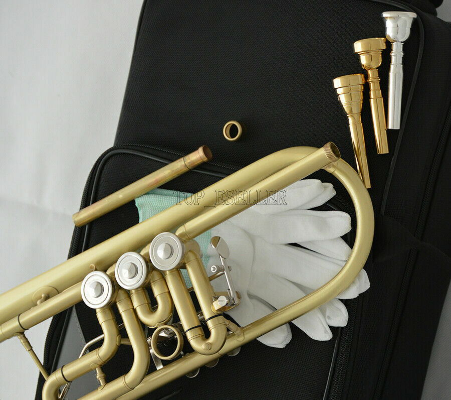 BFlat Rotary Valves Trumpet Upper Register PRO. Brushed Horn 3