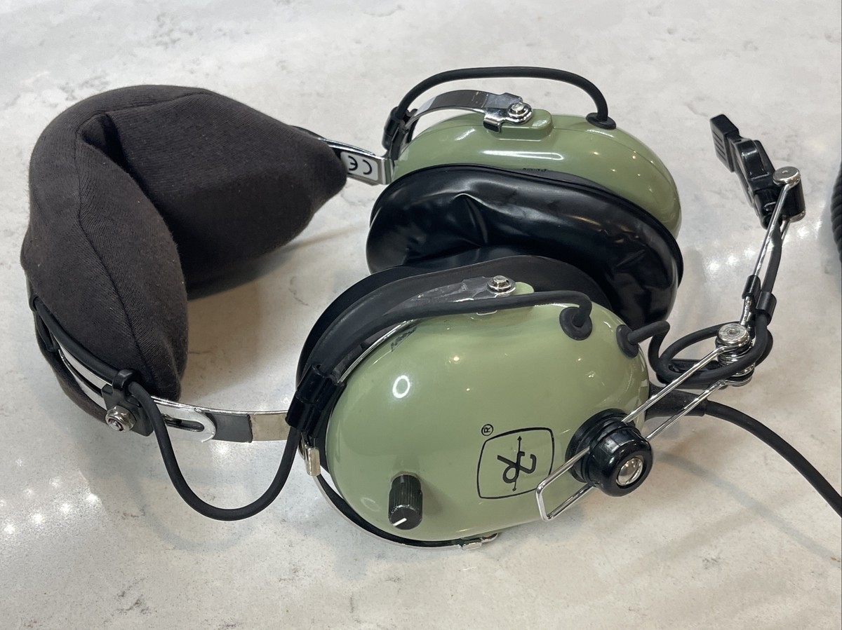 David Clark H10-76 Military Aviation Headset Set TESTED