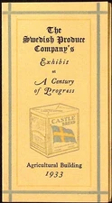 1933 The Swedish Produce Company Exhibit A Century in Progress Menu