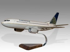 Boeing 737-300 Continental Desk Wood Airplane New Model Large Scale 1/72