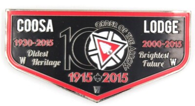 2015 Centennial Coosa Lodge 50 Metal Flap Greater Alabama Council BSA OA AL