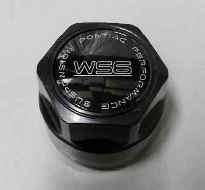 77-92 FIREBIRD TA ALUMINUM WHEEL SILVER WS6 PLASTIC BLACK CENTER CAP 614m-1