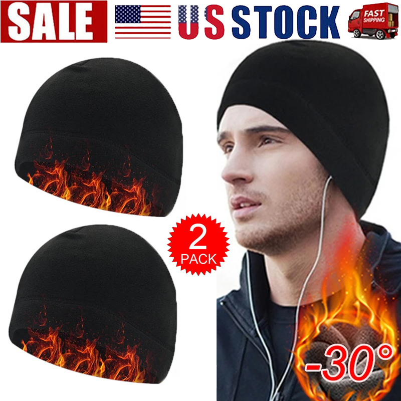 2x Military Tactical Skull Cap Winter Warm Fleece Windproof Ski Beanie Hats  USA