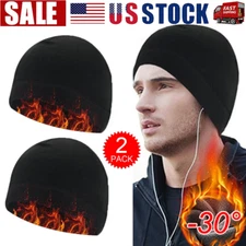 2x Military Tactical Skull Cap Winter Warm Fleece Windproof Ski Beanie Hats USA