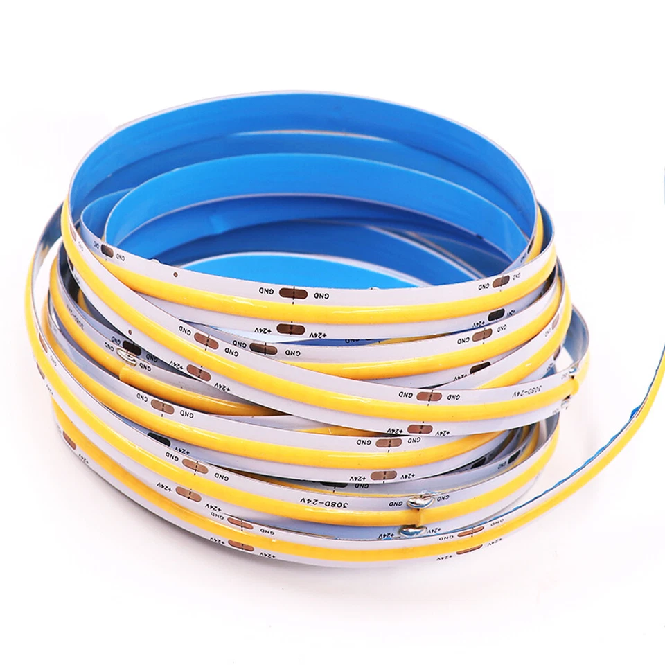 Tira LED DC24V RGB COB 320 384 528 768 LED Cinta Lineal Flexible Alta Densidad 5M Foto 3 de 4