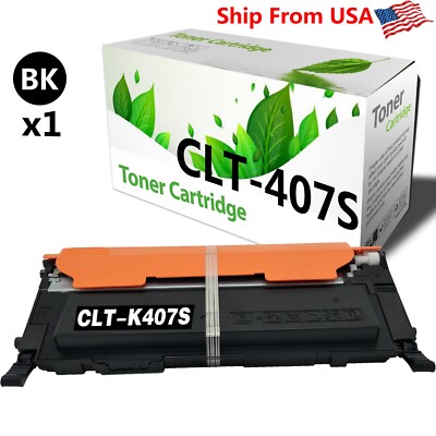 (1-Pack,Black) K407S Toner Cartridge clt407s for CLP-326 Printer