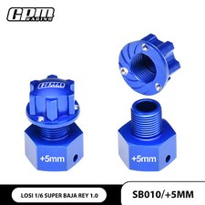 GPM 7075 aluminum alloy widened 5mm hexagon adapter for LOSI 1/6 Super Baja Rey