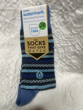 Xylem Watermark Sock Blue  eco-friendly unisex