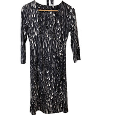 Talbots Dress Small Petite Jersey Knit Career Below Knee 3/4 Sleeve Career Work