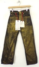 NWT EVOLUTION Denim Boys Black Yellow Slim Straight Jeans Pants
