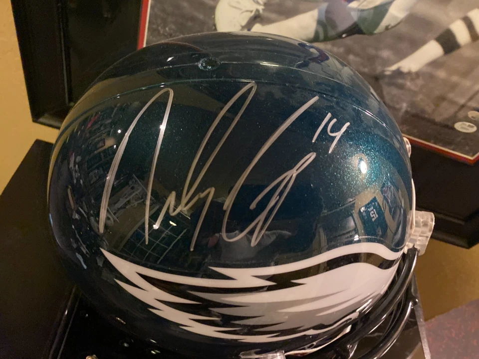 Casco autografiado/firmado RILEY COOPER Philadelphia Eagles tamaño completo F/S certificado de autenticidad JSA Foto 2 de 4