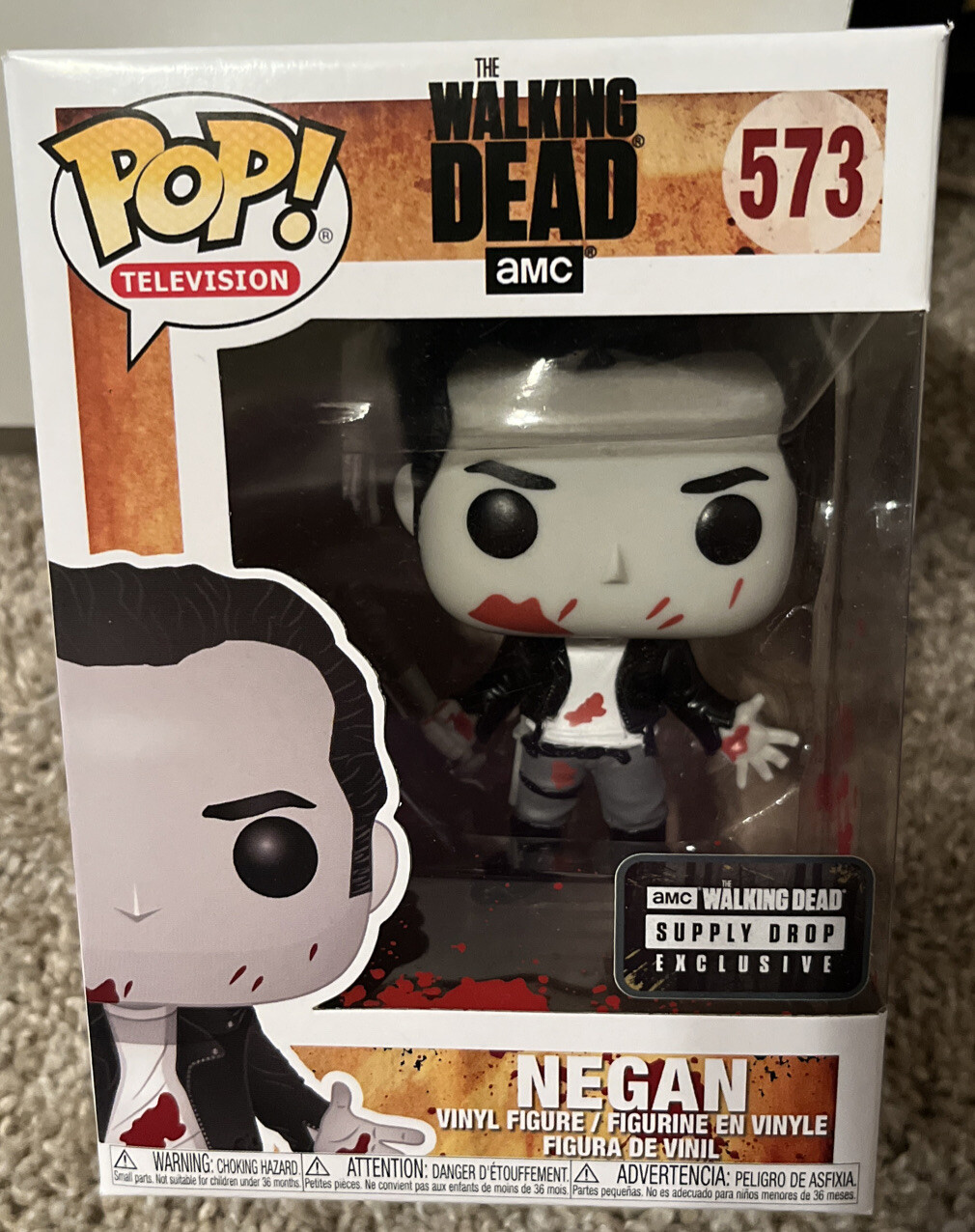 Funko Pop! #573 - Negan [B&Amp;W] - Exclusivo Gota De Suministro Con Protector.