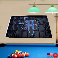 Texans Houston H Town Banner 3' x 5' Man Cave Flag Perfect Game Day Tailgating.
