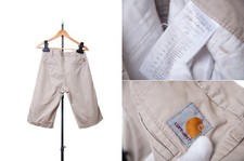 Men CARHARTT PRESENTER BERMUDA W28 Polyester Blend Zip Fly Chino Shorts