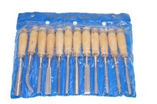 SET 12 PZ SGORBIE PER INTAGLIO SCALPELLI SCALPELLINI UTENSILI  LEGNO FALEGNAME