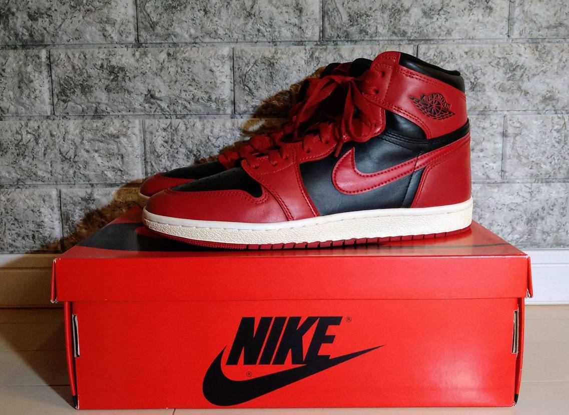 Nike Air Jordan 1 High OG Bred Patent US 5 - 13 555088-063 Men Japan New