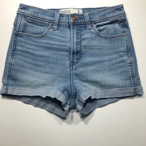 Abercrombie \u0026 fitch pantalones cortos de jean de mujer de gran altura Azul  Con Puño bolsillos Cariblanco 2 | eBay