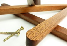Retro vintage SAPELE Wood Handles – Cabinet Drawer Pulls for Kitchen & Wardrobes