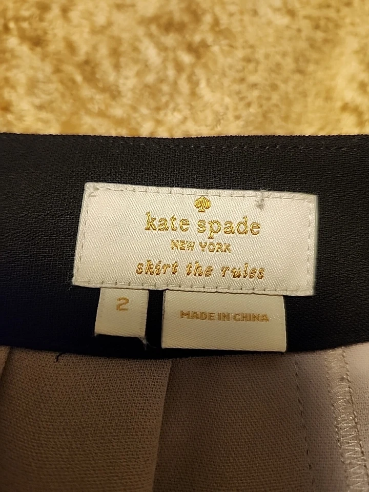 Kate Spade Women's Colorblock Pleated Midi Length Skirt Size 2 - Image 4 of 4