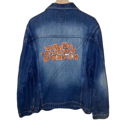 VTG Marithe & Francois Girbaud Denim Jacket Sz Large Big Logo