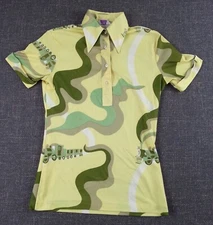 Retro Vintage Elles Belles Train Shirt Yellow Shirt Sleeve Top