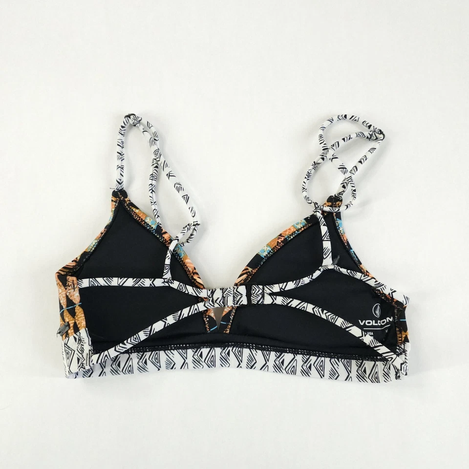 Top de bikini Volcom para mujer XS extra pequeño geométrico Art Deco traje de baño triángulo Foto 2 de 4