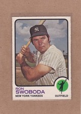 1973 O PEE CHEE BASEBALL RON SWOBODA #314 YANKEES EX/EX+ *A50740