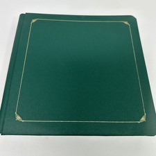 Creative Memories 12x12 Scrapbook Album Solid Green Gold Trim New White Pages