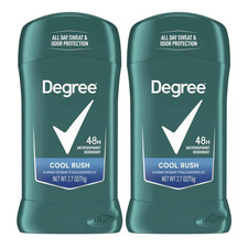 Degree Men Cool Rush 48-Hour Antiperspirant  Deodorant Stick, 2.7oz pack of 2 