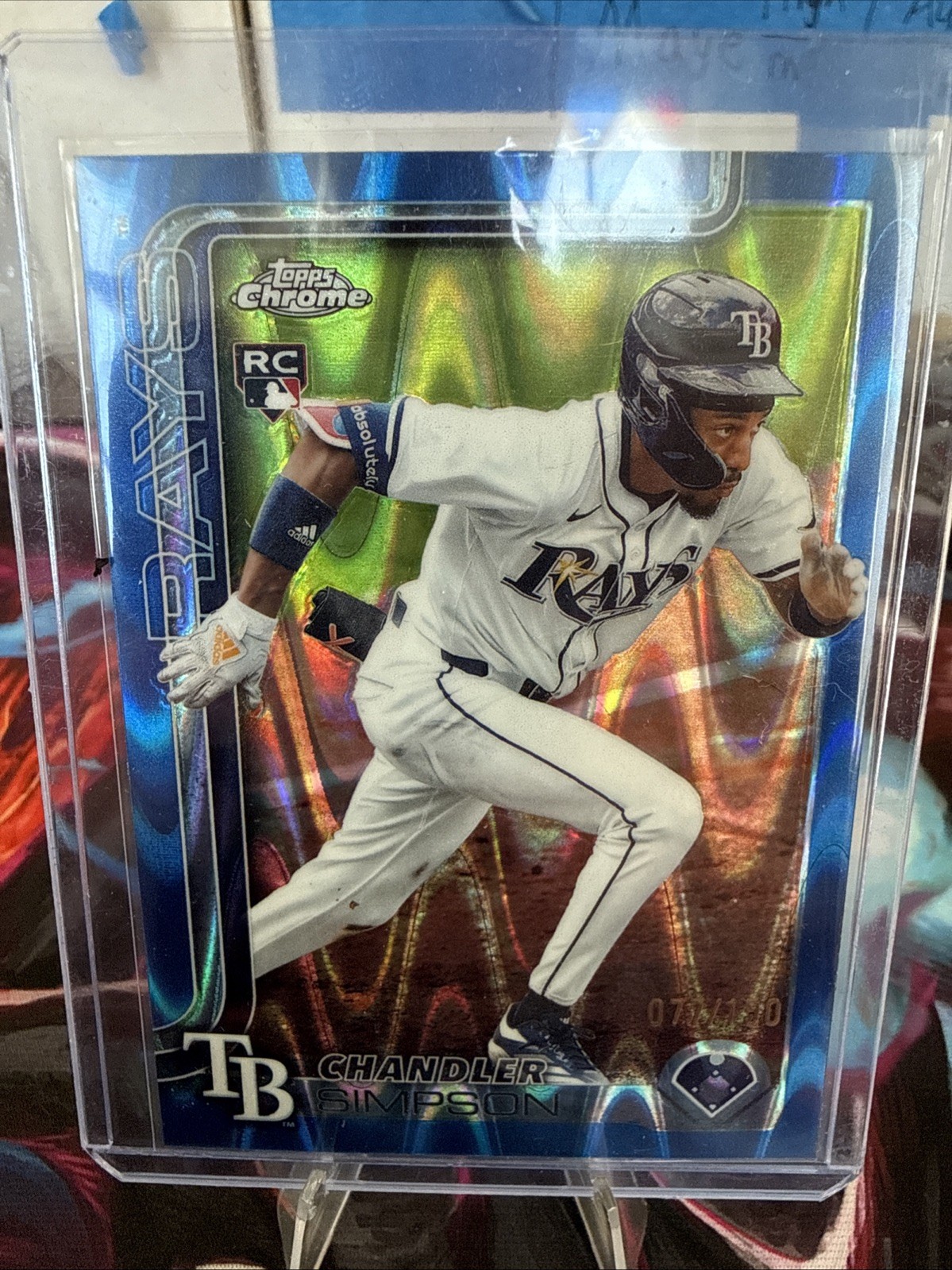 2025 Topps Chrome Update Series - Chandler Simpson #USC179 Blue Refractor /150  