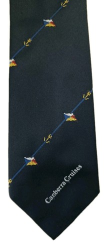 SS Canberra P&O Cruise Ship Tie County Club Maritime Vintage Made England