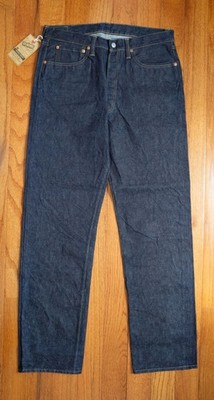 NWT DENIME X WAREHOUSE ''BIG E'' Lot 221 Straight Leg Jeans MADE IN JAPAN Sz 34