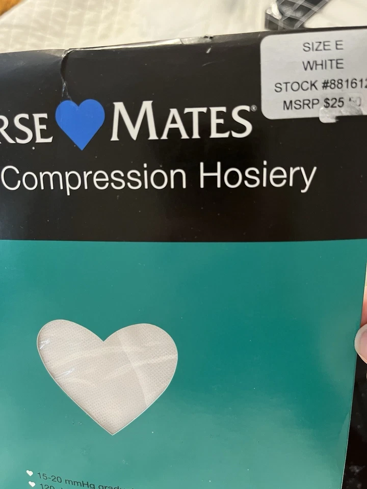 Pantimedias de compresión médica Nurse Mates blancas - 15-20 mmhg - 881612 talla E - NUEVAS Foto 4 de 4