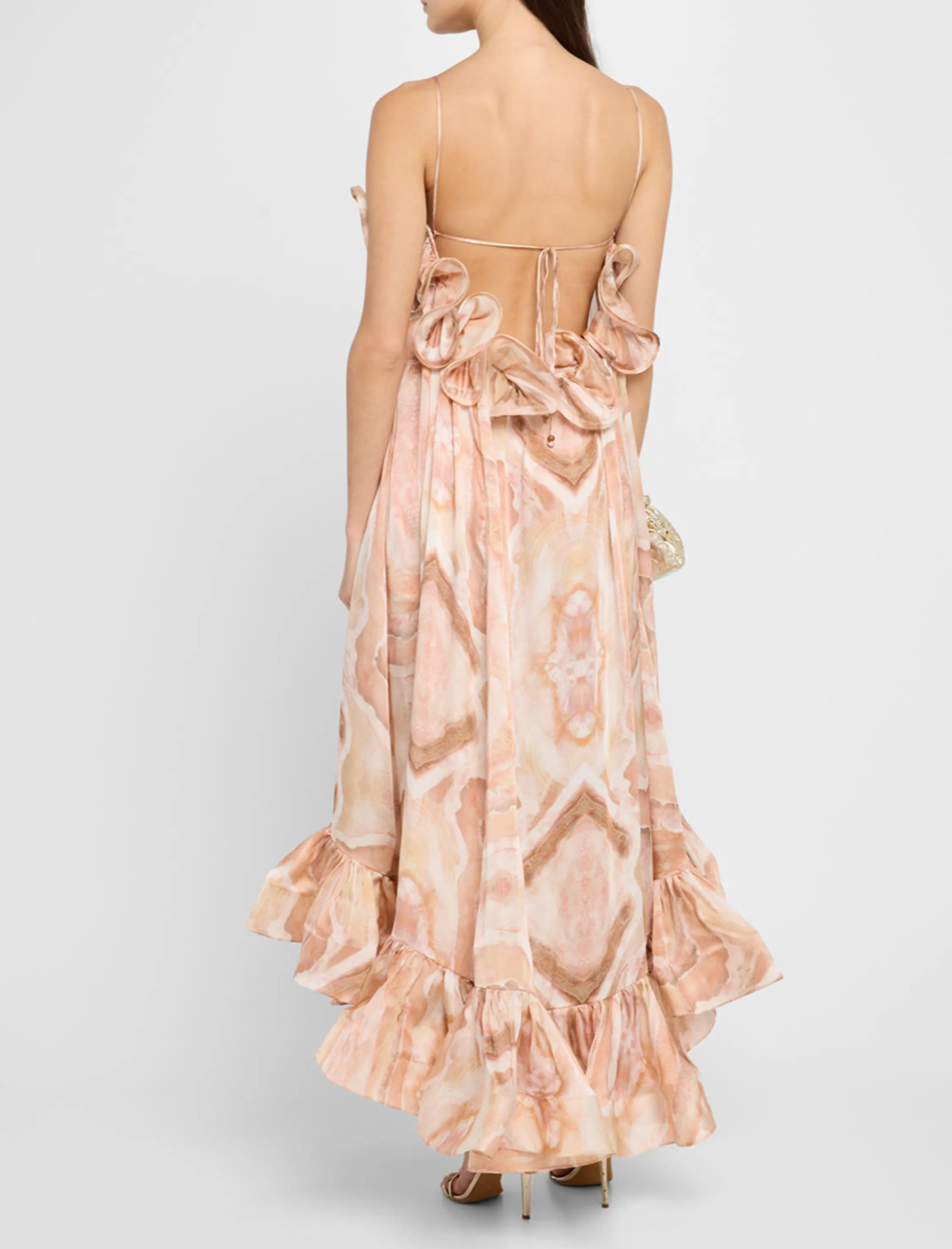 Zimmermann Illuminate Flounce Ruffle Gown GUAVA AGATE Size 1/US 6 Retail $2675 image 5