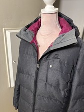 Salomon Coat Jacket Long Down Filled Hooded W...