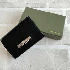 Longchamp Black Bifold Wallet Limited Edition Popular Signature Classic Everyday