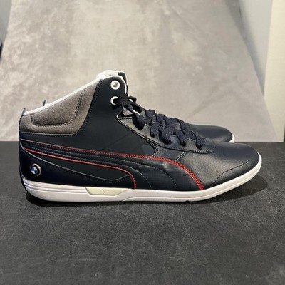 Puma BMW Motorsport x MCH Mid Shoes Mens 12 Navy Red High Top Sneakers