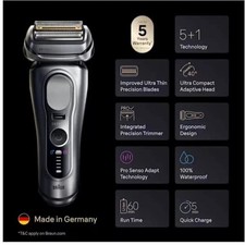 Braun Series 9 Pro 9677cc Electric Shaver for Men Wet Dry Razor SmartCare Pow