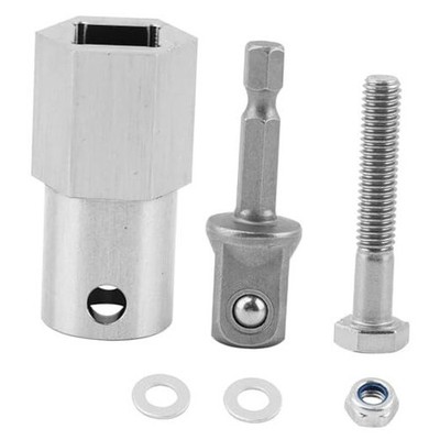 Upgraded Stainless Steel Top Wind Trailer Jack Crank Handle Cordless Drill