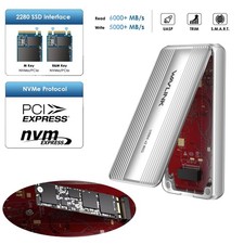 80Gbps M.2 NVMe SSD Enclosure Thunderbolt5/USB4 V2.0 B M Key/M-Key NVMe 2280 SSD