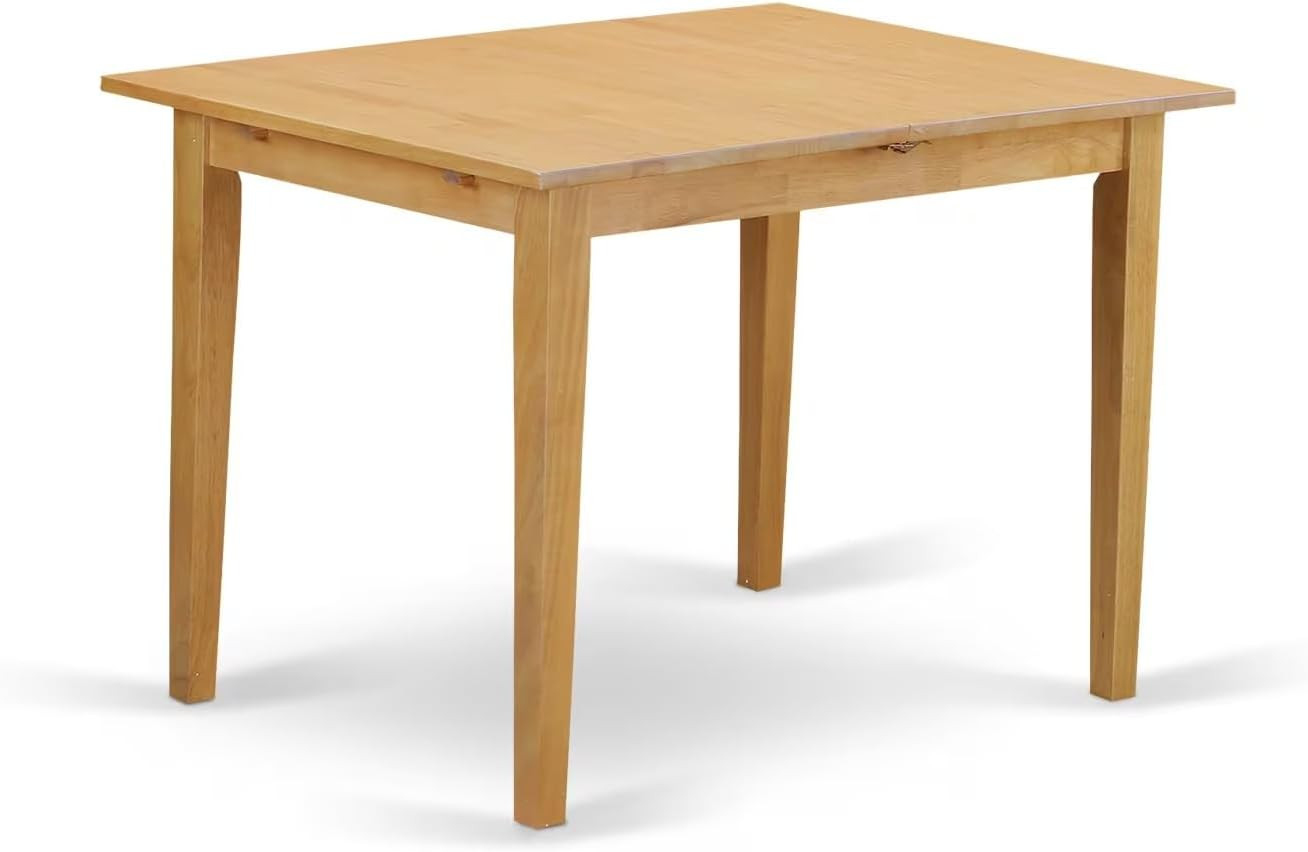 NOVA3-OAK-W 3 Piece Kitchen Table Set for Small Spaces Contains a Rectangle Dini