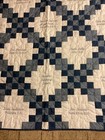 Handmade Double Irish Chain Patchwork Quilt Embroidered Religious 45” X 53” — photo 3