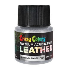 Siver Dollar Metallic Acrylic Leather Shoe Paint, 2 oz - Sneakers, Jackets, Bags