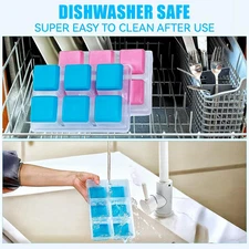 Ice Cube Trays 2 Pack,  Large Silicone Ice Cube Molds with Leak-Proof Lid, Tr...