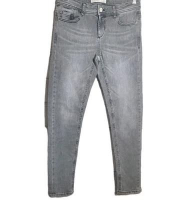 Zara Basic Z1975 Denim Womens Size 2 Gray Skinny Jeans Stretch Coastal Cowgirl 