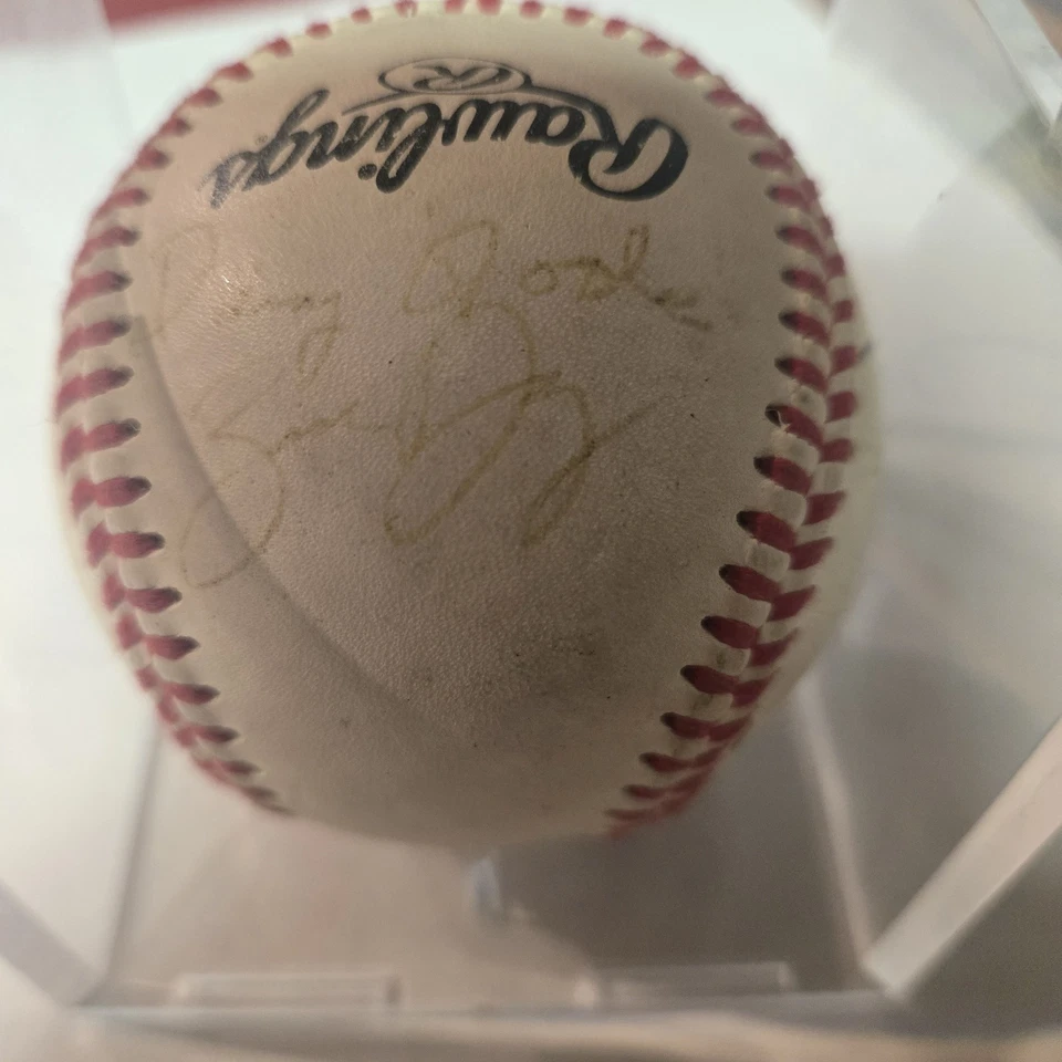 Johnny Bench George Foster Ron Oester +8 other Cinci Reds Autograph Baseball JSA - Image 3 of 4