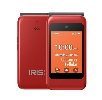 #ad #ad Iris Easy Flip 2.8quot; 8GB Storage Red Consumer Cellular Prepaid Cellphone $36.00