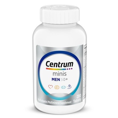 Multivitamin Men 50+ 280 Count Centrum Minis Silver Plus Supplement B-Vitamins