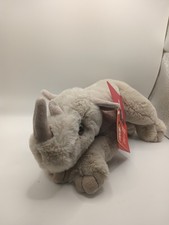 FAO Schwarz Rhinoceros Rino 15" Stuffed Animal Plush Adopt A Pet With Tags