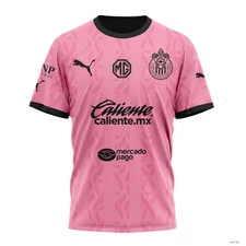 Personalized LIGA MX Chivas Guadalajara Home In Pink Shirt 3D Mexico Soccer